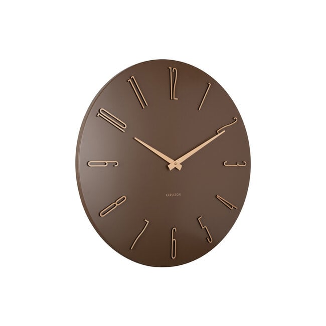 Karlsson Wandklok Esmerado groot mocca bruin