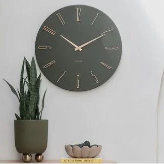 Karlsson Wandklok Esmerado groot luxury groen