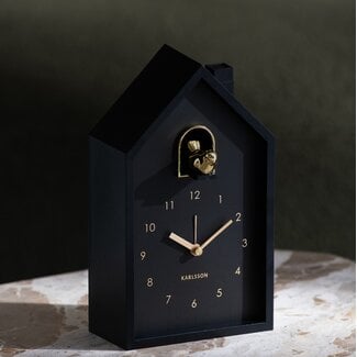 Karlsson Wekker Modern Cuckoo Oro zwart