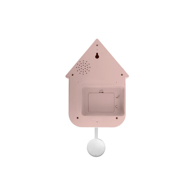 Karlsson Wandklok Dupla Color Cuckoo zachtroze met kobalt blauw