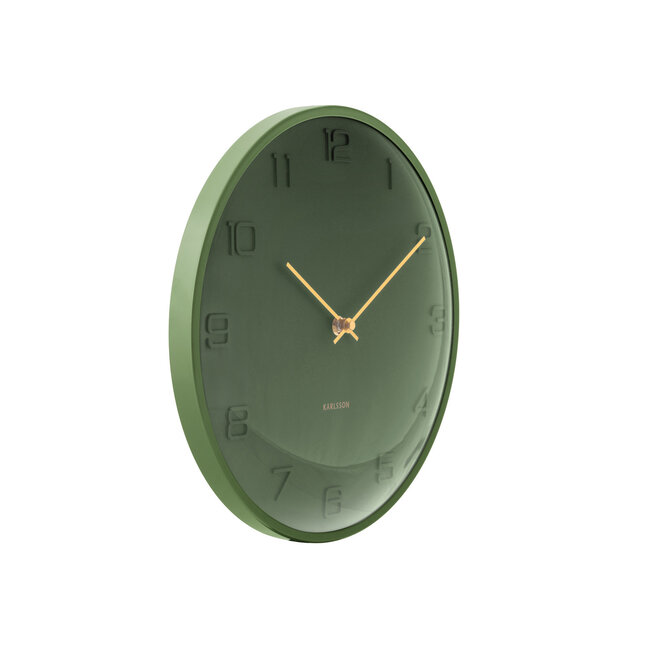 Karlsson Wandklok Fuerte Dome luxury groen