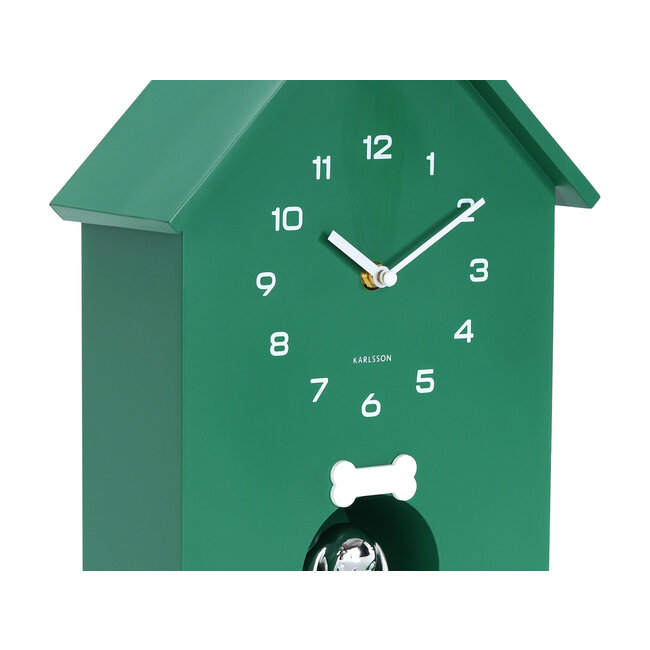 Karlsson Wandklok Garding Doggy retro groen