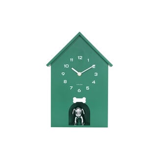 Karlsson Wandklok Garding Doggy retro groen