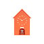 Karlsson Wandklok Garding Doggy bright oranje
