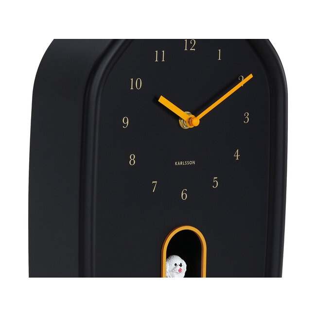 Karlsson Wandklok Modern Hond zwart