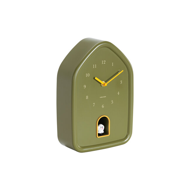 Karlsson Wandklok Modern Doggy luxury groen