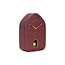 Karlsson Wandklok Modern Doggy burgundy rood