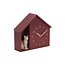 Karlsson Wandklok Sitting Cat burgundy rood