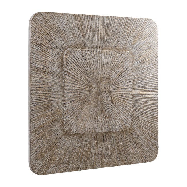 PTMD Wandornament Dishita Crème vierkant mdf M