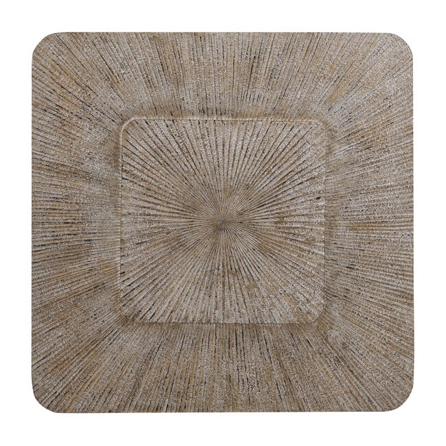 PTMD Wandornament Dishita Crème vierkant mdf M