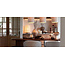 Light en Living Tafellamp Ø30x41,5 cm BIBURY hout print donker bruin+wit