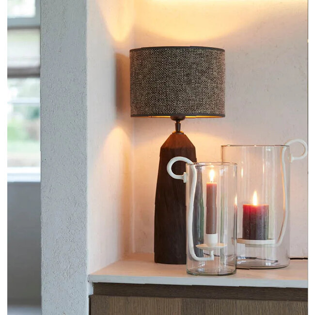 Light en Living Windlicht 17X13X28,5 cm DOLEGA glas helder+creme