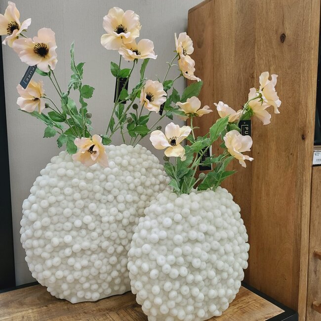 Light en Living Vaas deco 44x19x37 cm BERRIES beige – Light & Living