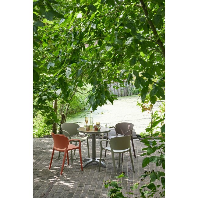 Woood Bent tuinstoel kunststof paars/bruin