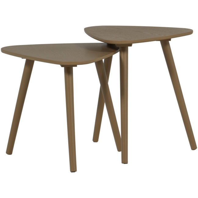 Woood Nila bijzettafels hout mud - set van 2