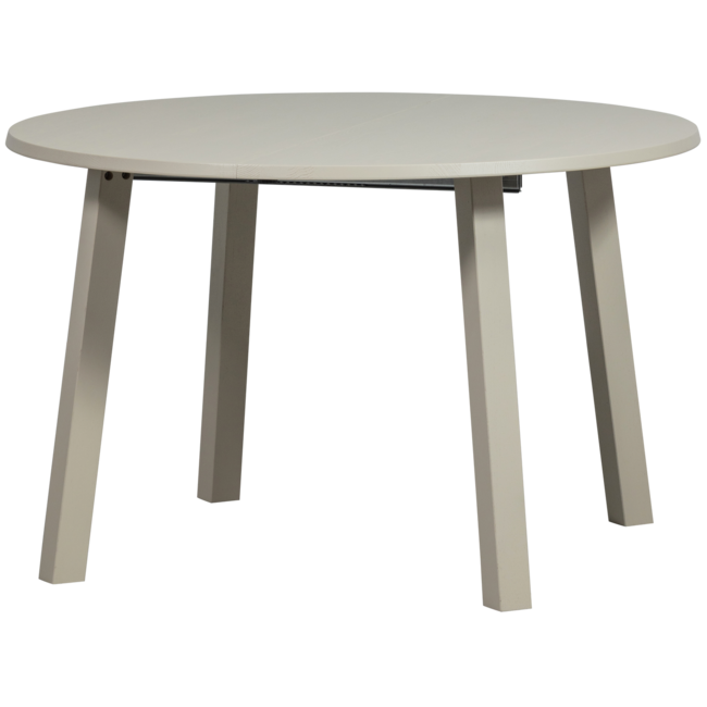 Woood Janne uitschuifbare eettafel rond eiken dakargrau [fsc]