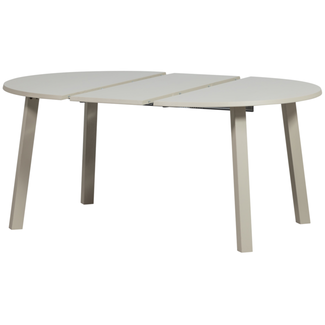 Woood Janne uitschuifbare eettafel rond eiken dakargrau [fsc]