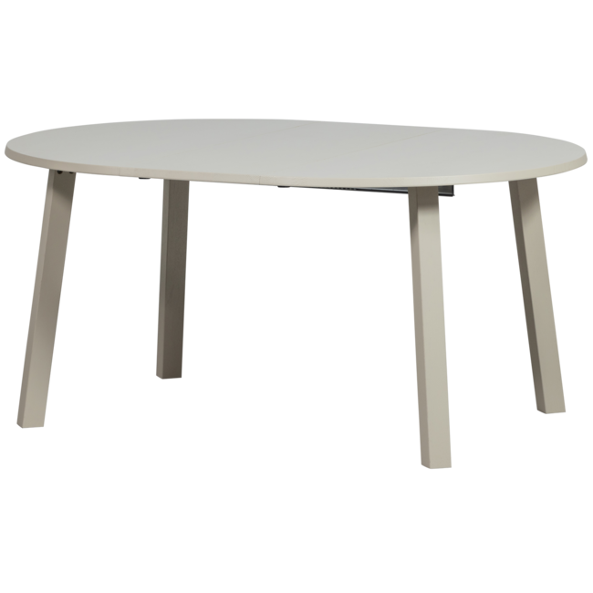 Woood Janne uitschuifbare eettafel rond eiken dakargrau [fsc]