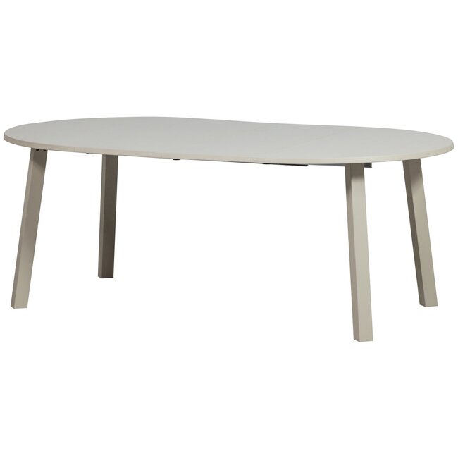 Woood Janne uitschuifbare eettafel rond eiken dakargrau [fsc]