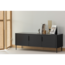Woood Gigi tafellamp gehamerd glas 38 x 15cm naturel