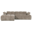 Woood Mojo chaise longue bank links ribstof donkerzand