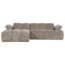 Woood Mojo chaise longue bank links ribstof donkerzand