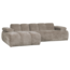 Woood Mojo chaise longue bank links ribstof donkerzand