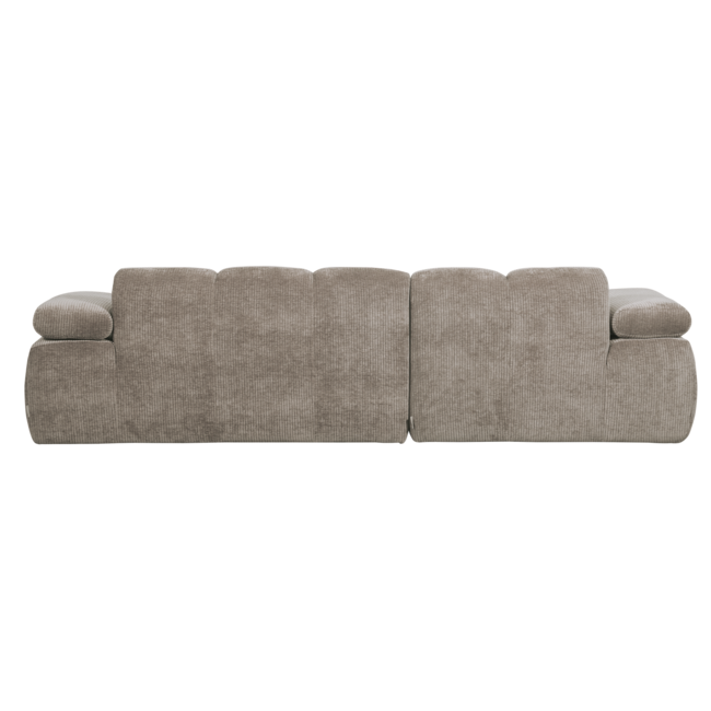 Woood Mojo chaise longue bank links ribstof donkerzand