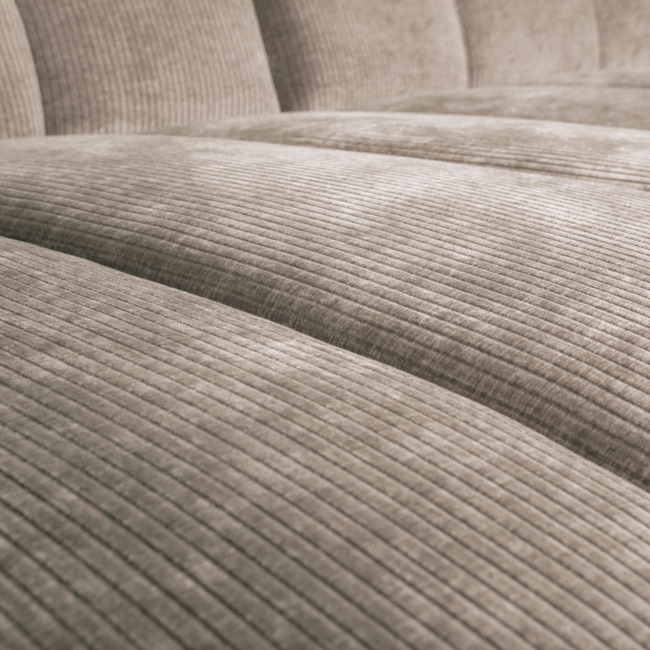 Woood Mojo chaise longue bank links ribstof donkerzand