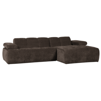 Woood Mojo chaise longue bank rechts ribstof bruin