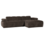 Woood Mojo chaise longue bank rechts ribstof bruin
