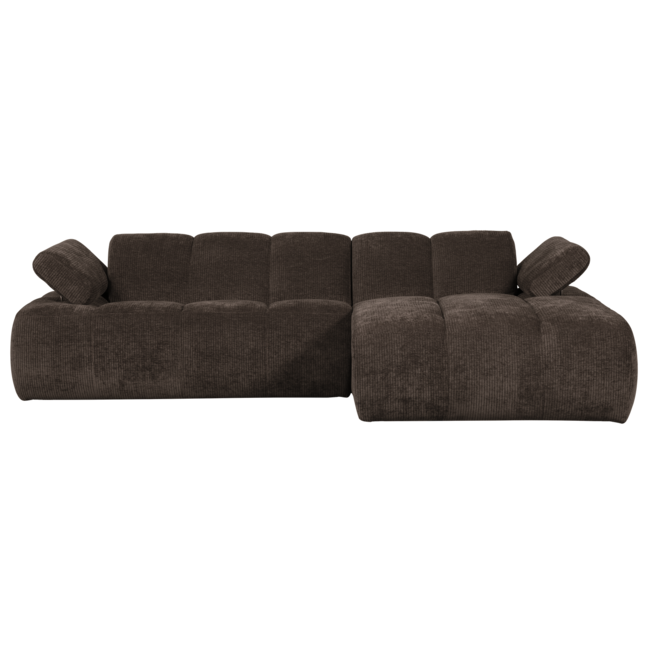 Woood Mojo chaise longue bank rechts ribstof bruin