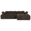 Woood Mojo chaise longue bank rechts ribstof bruin
