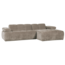 Woood Mojo chaise longue bank rechts ribstof donkerzand