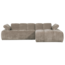 Woood Mojo chaise longue bank rechts ribstof donkerzand