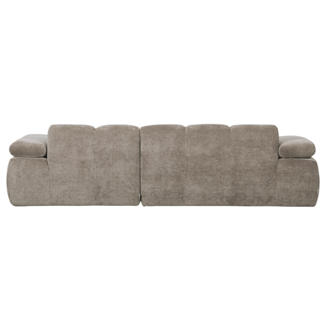 Woood Mojo chaise longue bank rechts ribstof donkerzand