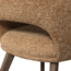 Woood Murat eetkamerstoel geel met houten poot donkerbruin