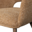 Woood Murat eetkamerstoel geel met houten poot donkerbruin
