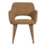 Woood Murat eetkamerstoel geel met houten poot naturel