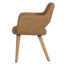 Woood Murat eetkamerstoel geel met houten poot naturel