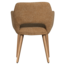 Woood Murat eetkamerstoel geel met houten poot naturel