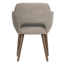 Woood Murat eetkamerstoel naturel met houten poot donkerbruin
