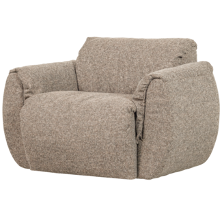 Woood Baggy draaifauteuil geweven stof bruin melange