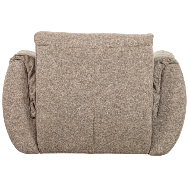 Woood Baggy draaifauteuil geweven stof bruin melange