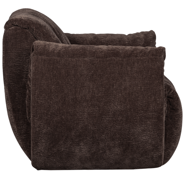Woood Baggy draaifauteuil 3d chenille donkerbruin