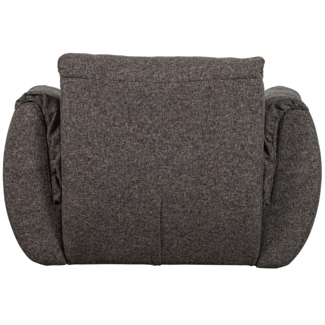 Woood Baggy draaifauteuil geweven stof warmgrijs melange