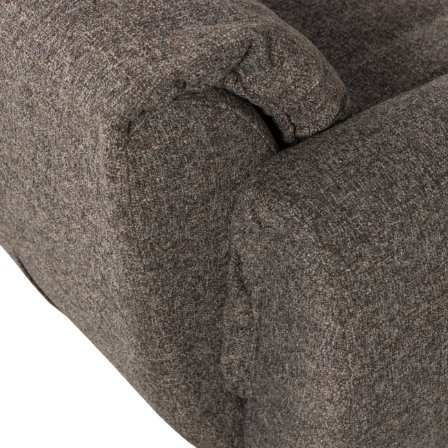 Woood Baggy draaifauteuil geweven stof warmgrijs melange