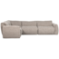 Woood Baggy hoekbank links geweven stof naturel melange