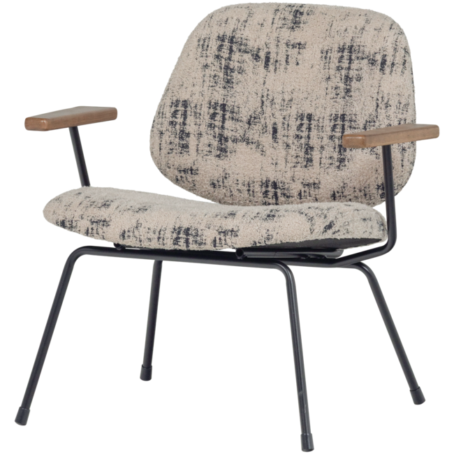 Woood Aure fauteuil chenille beige/zwart