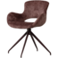 Woood Eliva eetkamerstoel structure velvet paars - set van 2